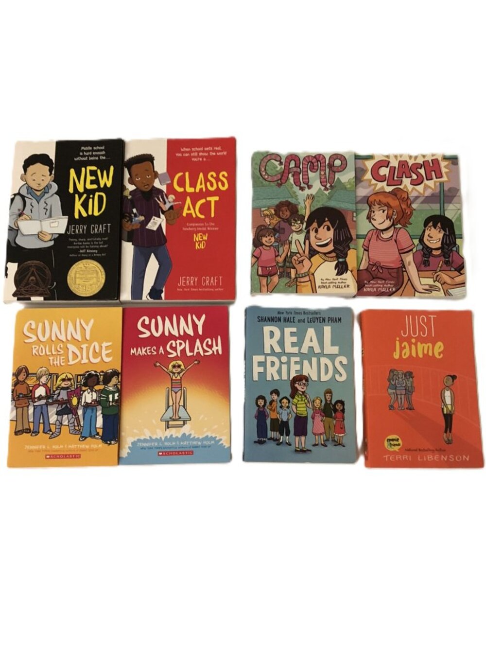Graphic Novel Teen Tween Age 8-12 Lot 8 New Kid Camp Sunny Real Friends Jaime
